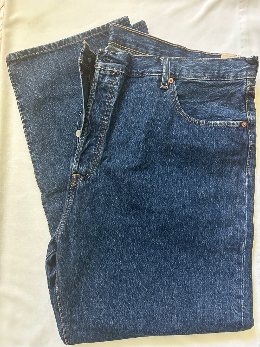 Levi Strauss Men's Dark Blue Jeans 501 Original